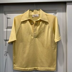 Vintage Pebble Beach Soft Yellow Polo Shirt